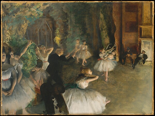 Degas rehearsal scene, a reference for composition