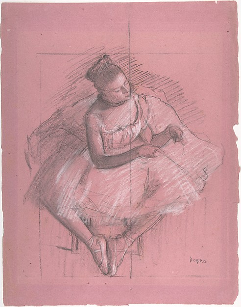 Degas seated figure, a reference for balance